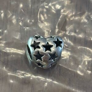 Pandora Starry Heart Charm Retired